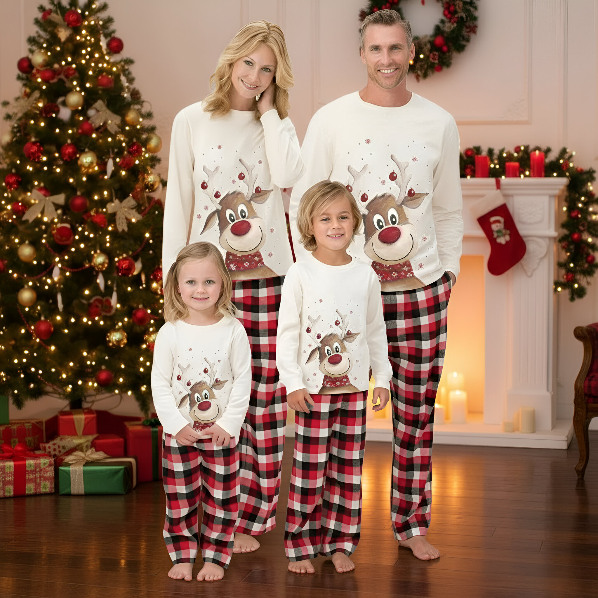 Family Matching Christmas Pyjama Set - Rudolph