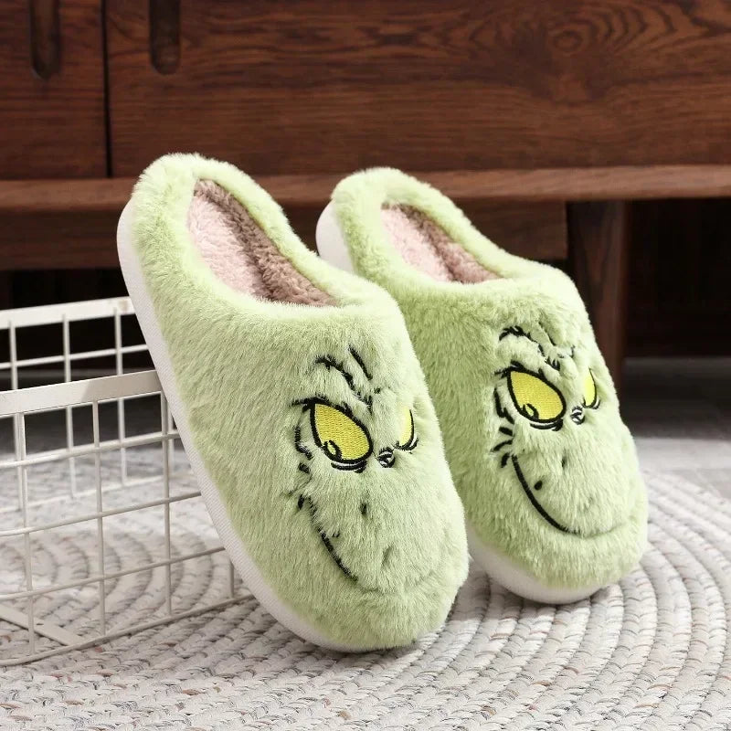 Grinch "Heart Two Sizes Too Small" Plush Slide Slippers