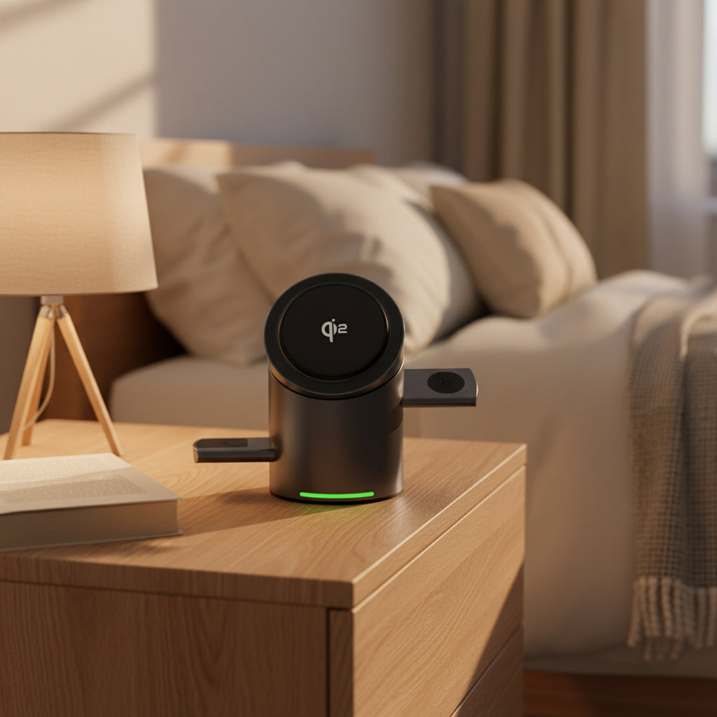 Qi2 Magnetic Wireless Charger Fast Charger 3-in-1