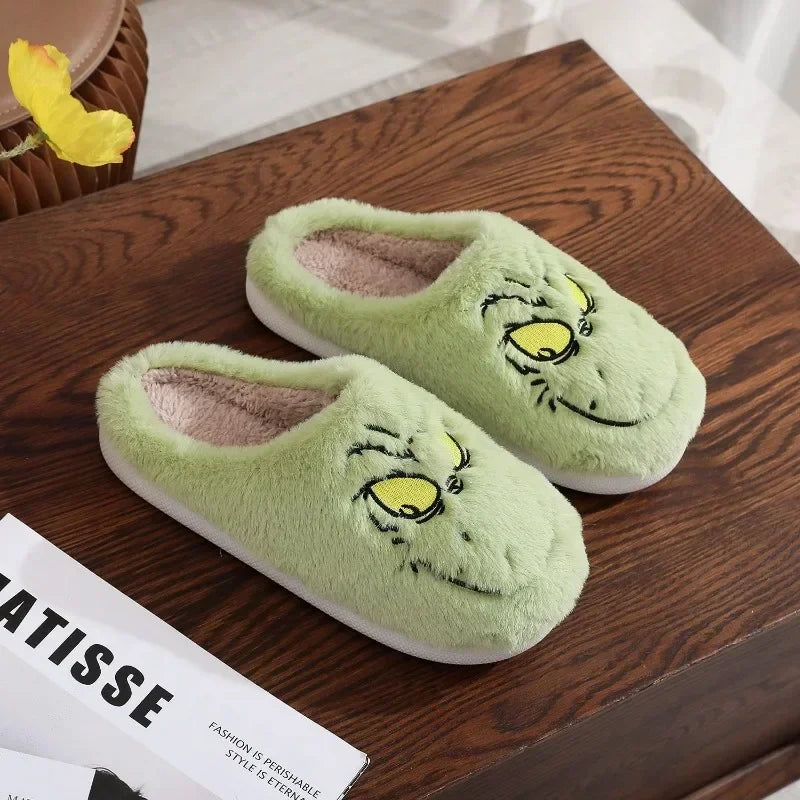 Grinch "Heart Two Sizes Too Small" Plush Slide Slippers