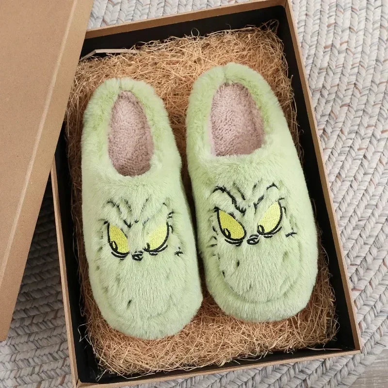 Grinch "Heart Two Sizes Too Small" Plush Slide Slippers