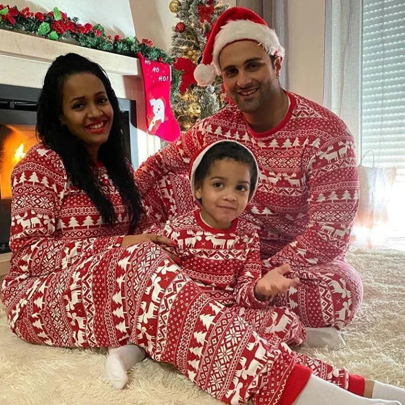 Family Matching Christmas Pyjama Set - Classic Red Edition.